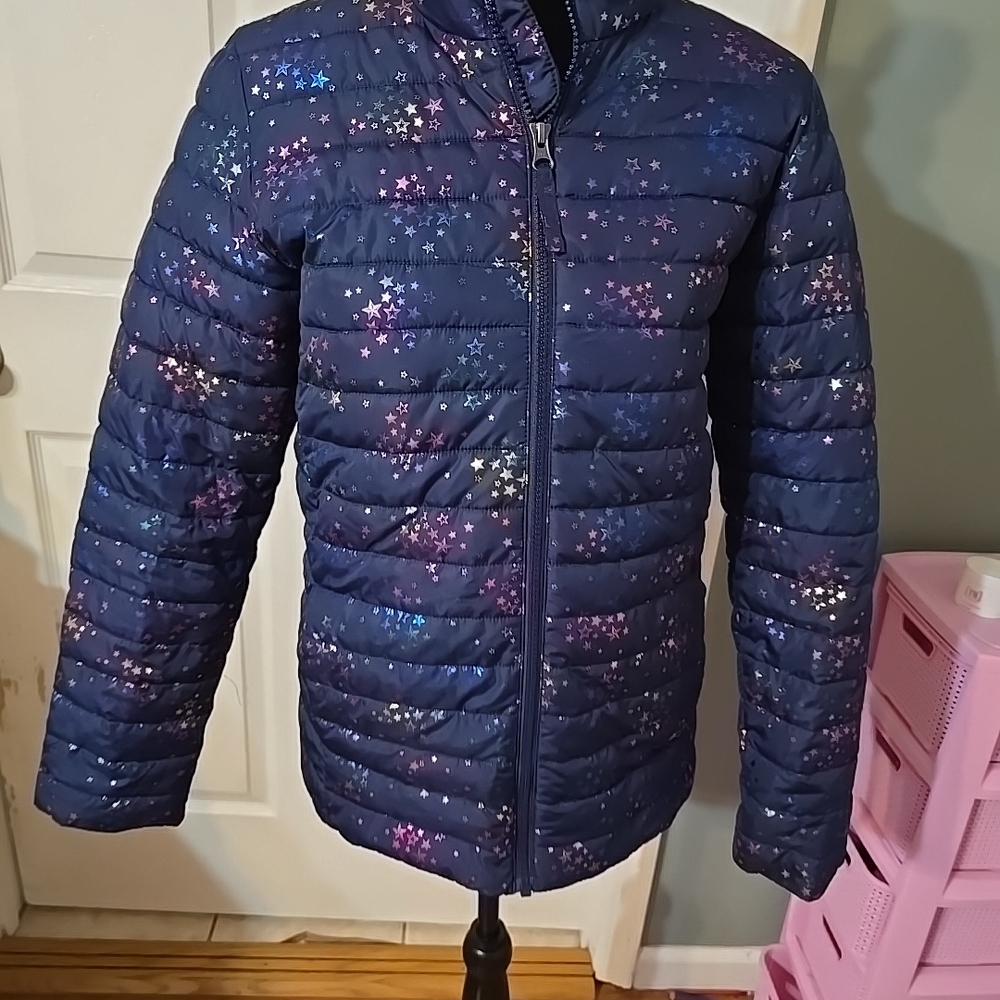 Lands' End Kids Cosmic Blue Puffer Jacket